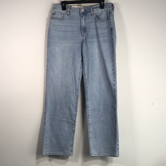 Seven7 Loose Straight Fit High Rise Jean Women's Size 8 - Key West Blue
